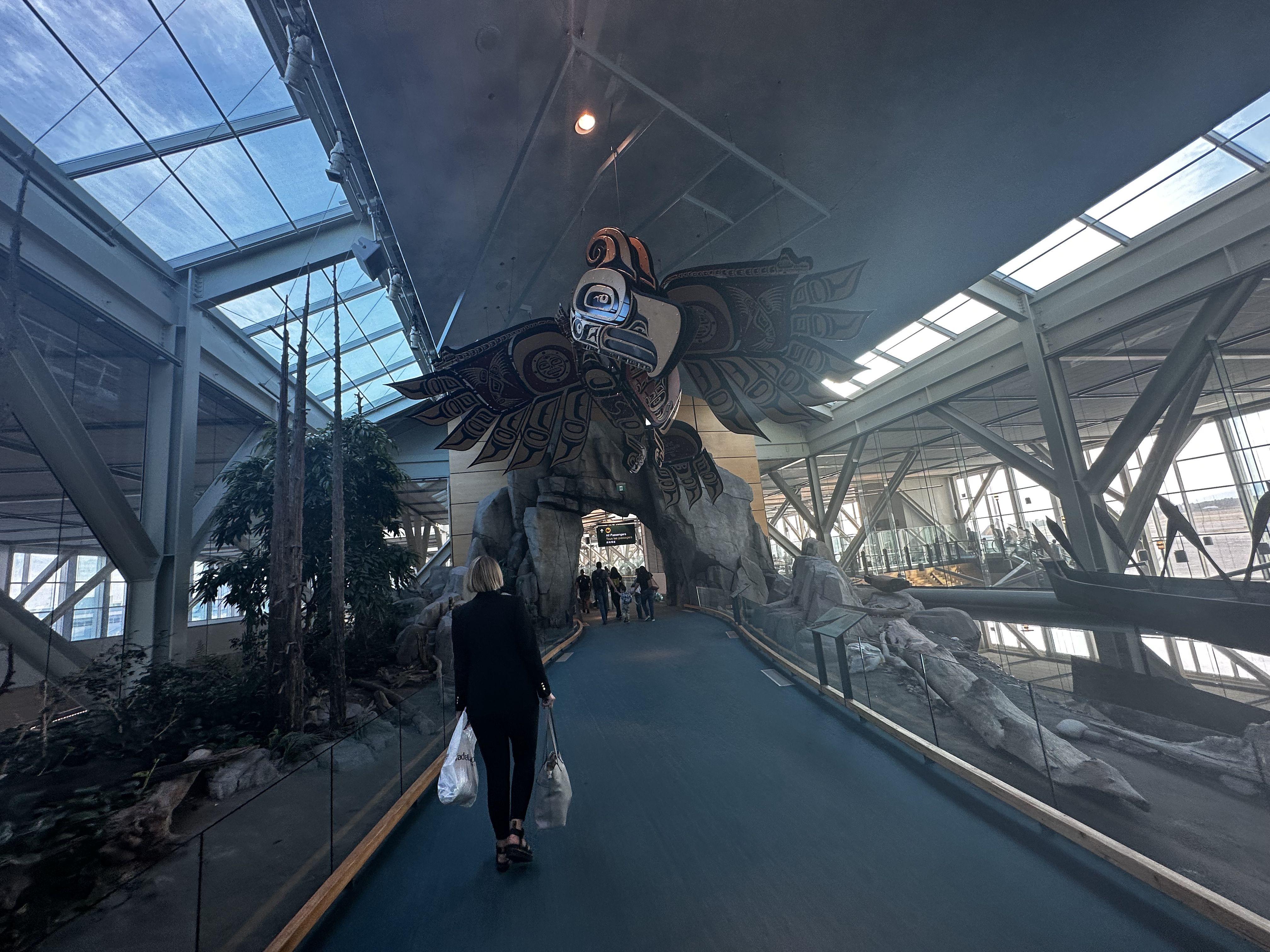 An art installation at Vancouver airport between leaving the plane and immigration