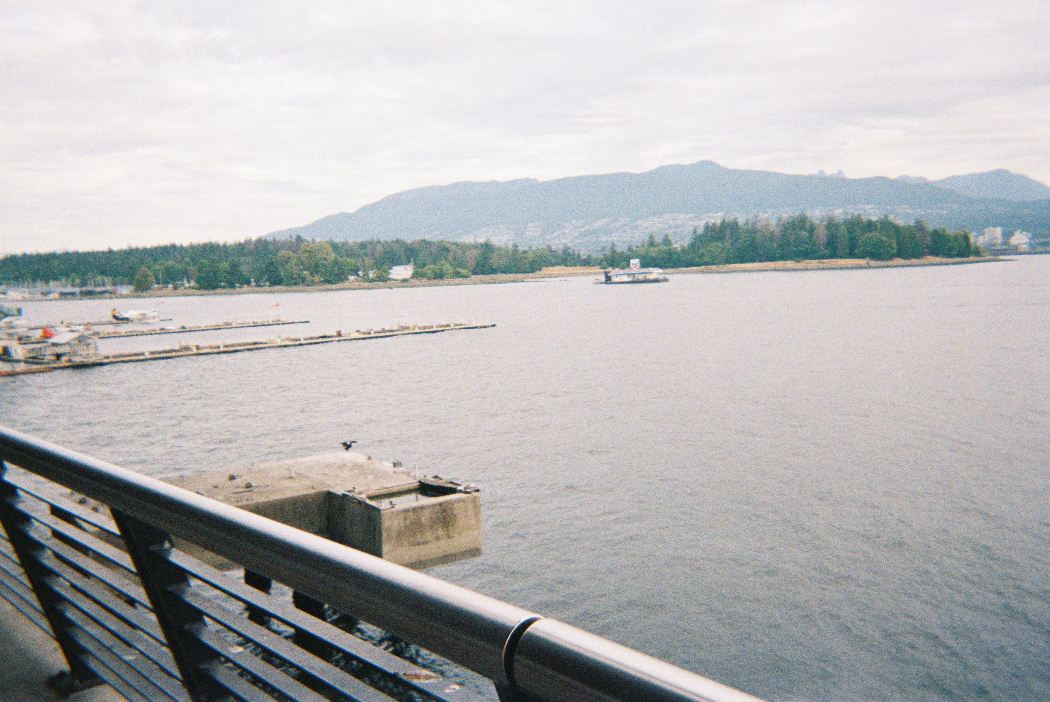 A gas station floating in the bay, presumably for either boats or floatplanes? or both?